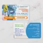 Carte de visite des services de nettoyage professi (Devant / Derrière)