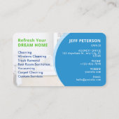Carte de visite des services de nettoyage professi (Dos)