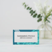 Carte de visite des services de piscine (Debout devant)