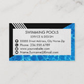 Carte de visite des services de piscine (Dos)