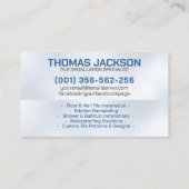 Carte de visite des services de plomberie et de ca (Dos)