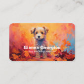 Carte de visite des services de pose de chien (Devant)
