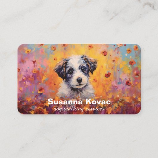 Carte de visite des services de pose de chien (Devant)