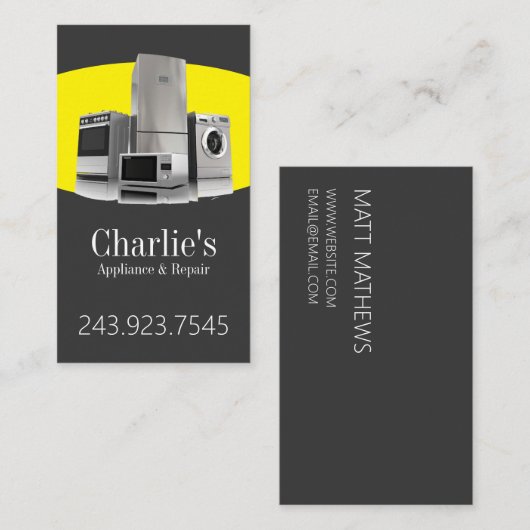 Carte de visite des services de réparation des app (Devant / Derrière)