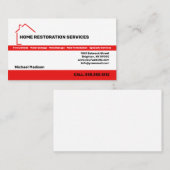 Carte de visite des services de restauration à dom (Devant / Derrière)
