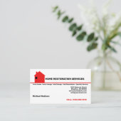 Carte de visite des services de restauration à dom (Debout devant)