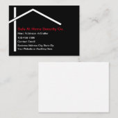 Carte de visite des services de sécurité à domicil (Devant / Derrière)