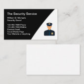 Carte de visite des services de sécurité Modèle mo (Devant / Derrière)