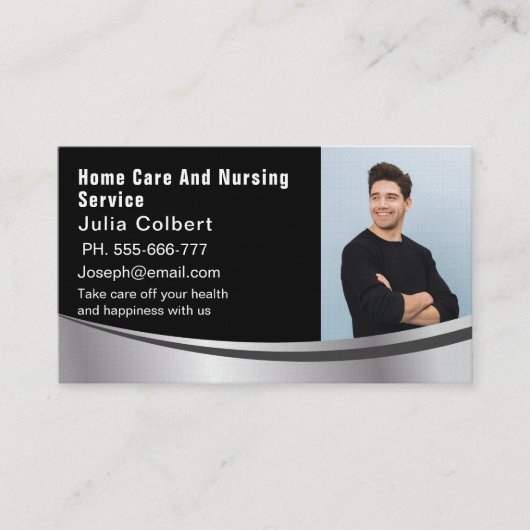 Carte de visite des services de soins à domicile e (Devant)