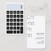 carte de visite des services de tuteur de calculat (Devant / Derrière)