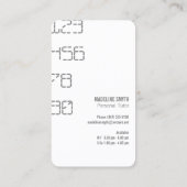 carte de visite des services de tuteur de calculat (Dos)