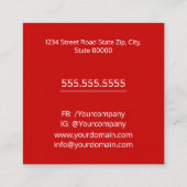 Carte de visite des services de vente aux enchères (Dos)