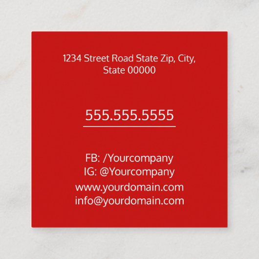 Carte de visite des services de vente aux enchères (Dos)