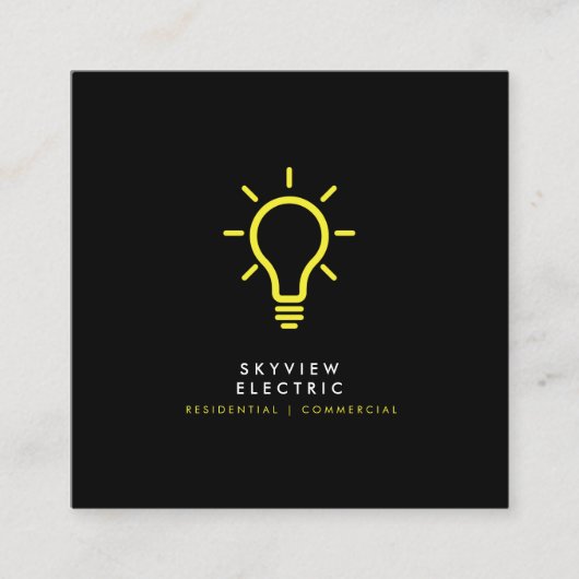 Carte de visite des services d'entrepreneur en éle (Devant)