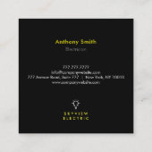 Carte de visite des services d'entrepreneur en éle (Dos)