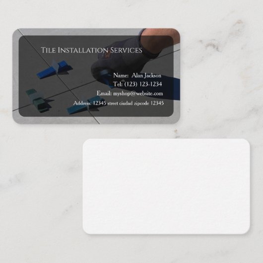 Carte de visite des services d'installation de mos (Devant / Derrière)