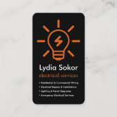 Carte de visite des services électriques professio (Devant)