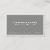 Carte de visite des services financiers (Devant)