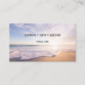 Carte de visite des services funéraires de plage (Devant)