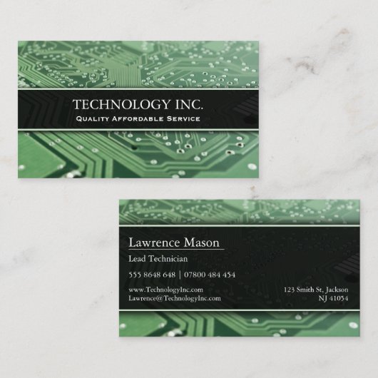 Carte de visite des services informatiques (Devant / Derrière)