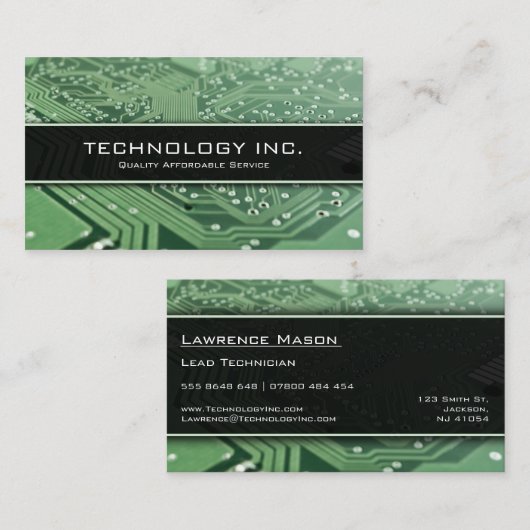 Carte de visite des services informatiques (Devant / Derrière)