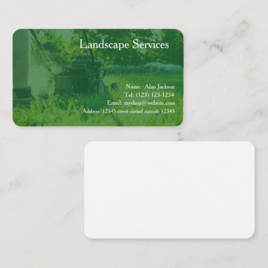 Carte de visite des services payants modifiable (Devant / Derrière)