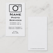 Carte de visite des services photo (Devant / Derrière)
