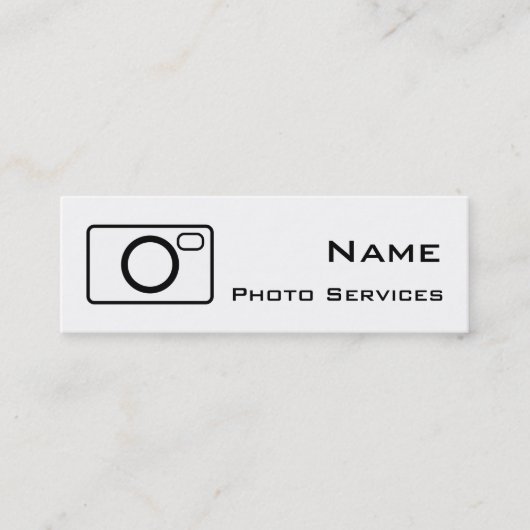 Carte de visite des services photo (Devant)