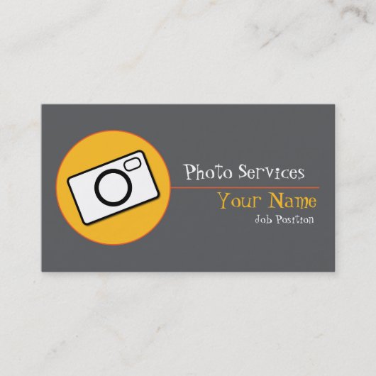 Carte de visite des services photo (Devant)