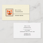 Carte de visite des services vétérinaires. (Devant / Derrière)