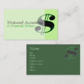 Carte de visite des signes dollar (Devant / Derrière)