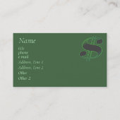 Carte de visite des signes dollar (Dos)