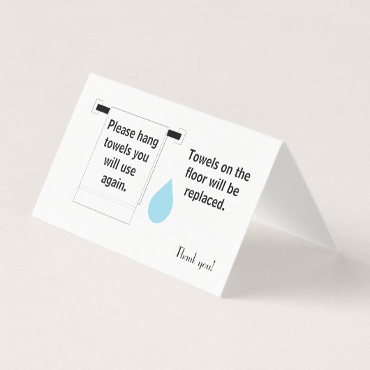 Carte de visite des signes Hotel Towel (Devant)