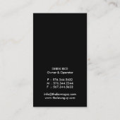 Carte de visite des soins (Dos)