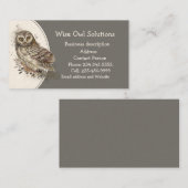 Carte de visite des solutions de hibou scié sur me (Devant / Derrière)