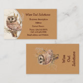 Carte de visite des solutions de hibou scié sur me (Devant / Derrière)