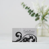 Carte de visite des tourbillons noirs et gris (Debout devant)