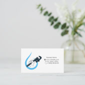 Carte de visite des travaux de plomberie et de plo (Debout devant)