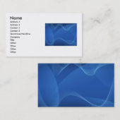 Carte de visite des vagues bleues (Devant / Derrière)