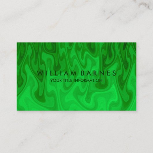 Carte de visite des vagues vertes (Devant)