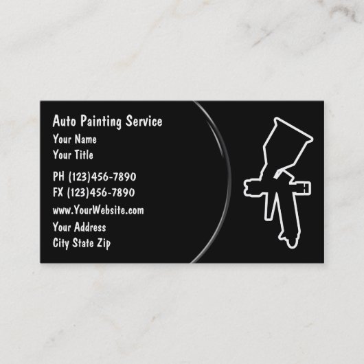 Carte de visite des véhicules à moteur de peinture (Devant)