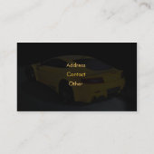 Carte de visite des véhicules à moteur élégant (Dos)