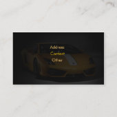 Carte de visite des véhicules à moteur élégant (Dos)