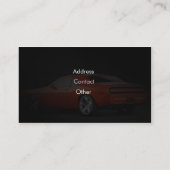 Carte de visite des véhicules à moteur élégant (Dos)