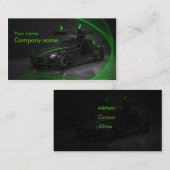 Carte de visite des véhicules à moteur élégant (Devant / Derrière)