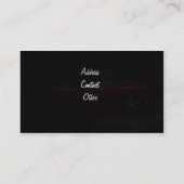 Carte de visite des véhicules à moteur élégant (Dos)