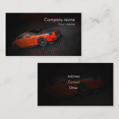 Carte de visite des véhicules à moteur élégant (Devant / Derrière)