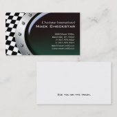 Carte de visite des véhicules à moteur emballant (Devant / Derrière)