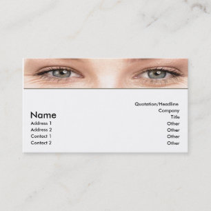 Carte de visite des yeux