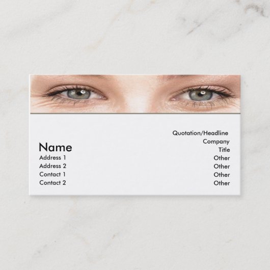 Carte de visite des yeux (Devant)